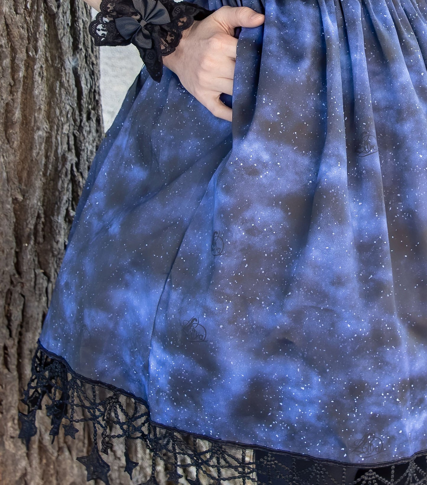 Rock "Galaxy in Blau"