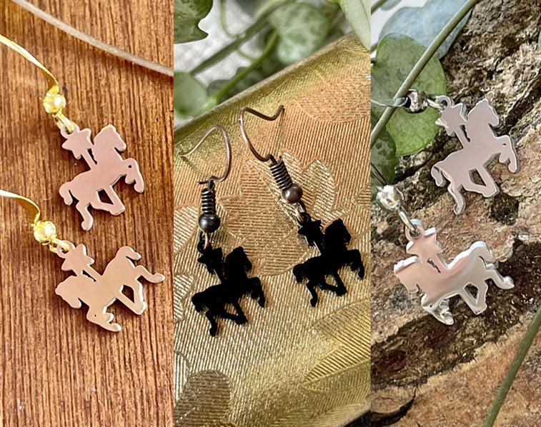 Ohrringe "Karussell" • Gold I Schwarz I Silber