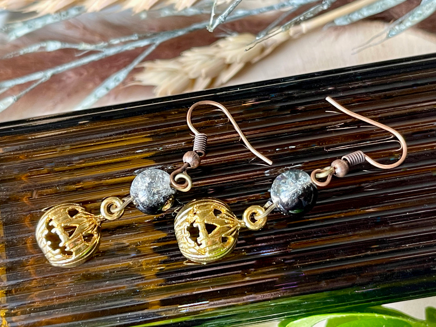 Ohrringe "Kürbis" • Bronze I Silber I Gold