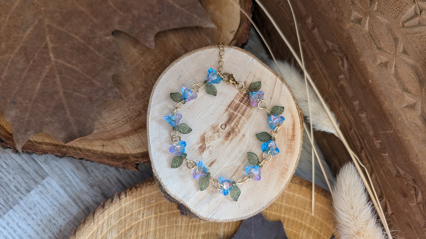 Armband "Blüten" Blau
