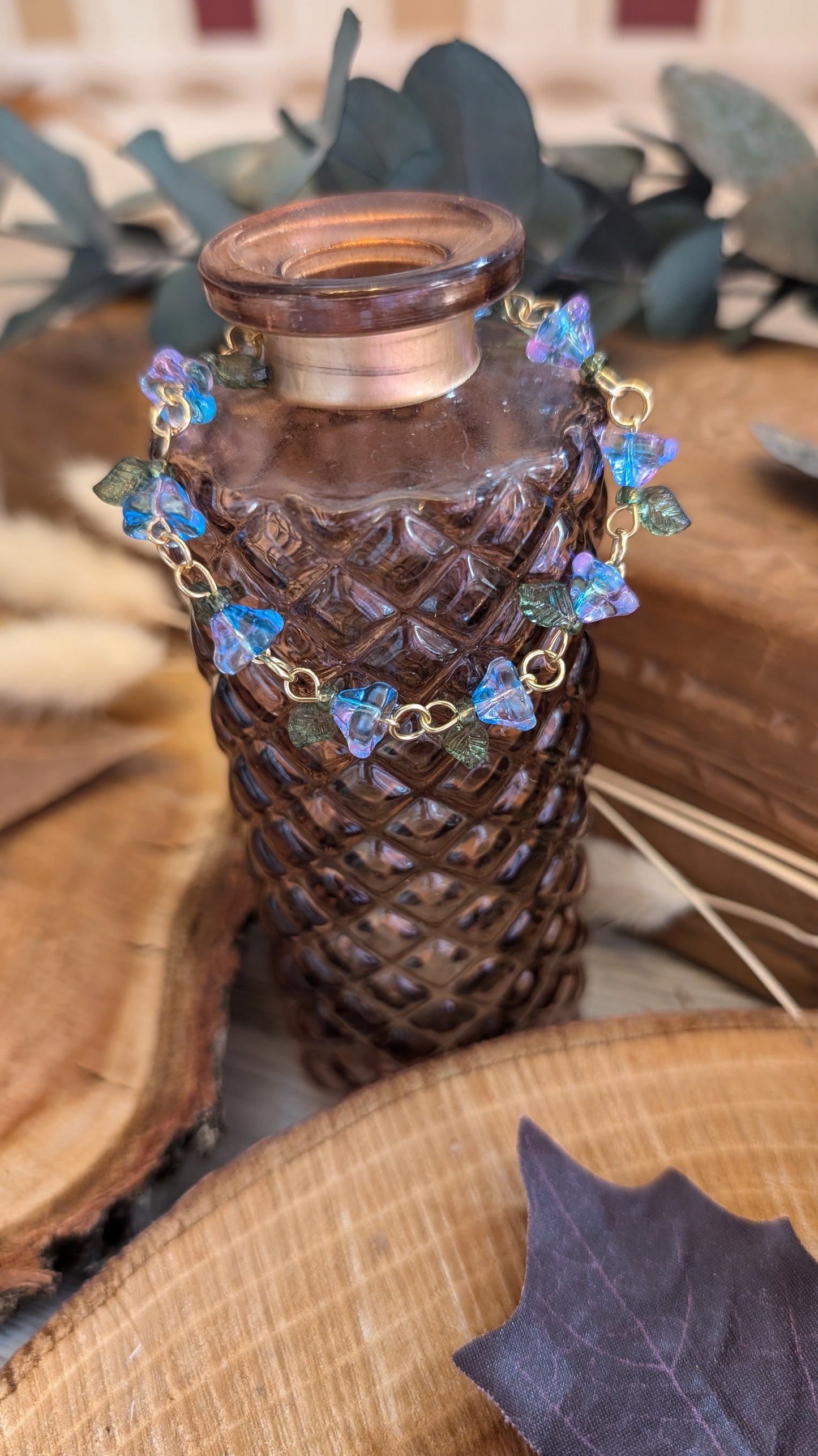 Armband "Blüten" Blau