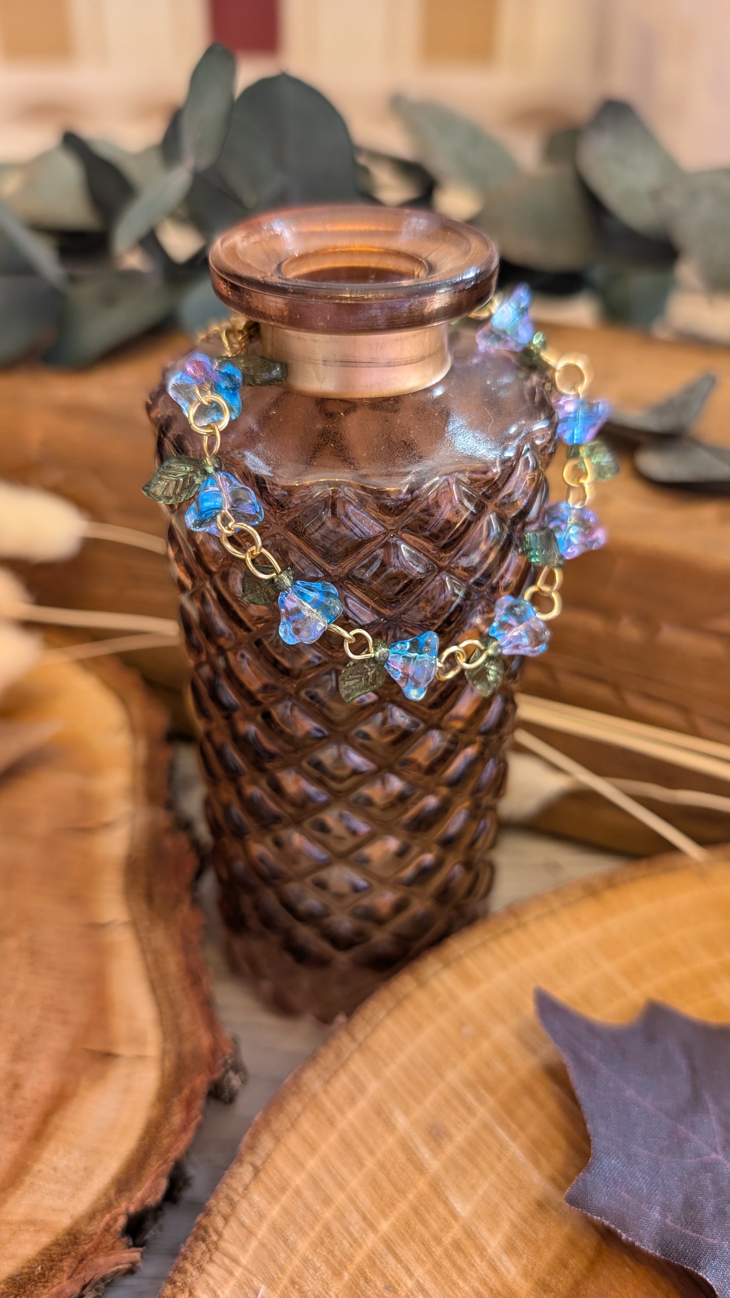 Armband "Blüten" Blau