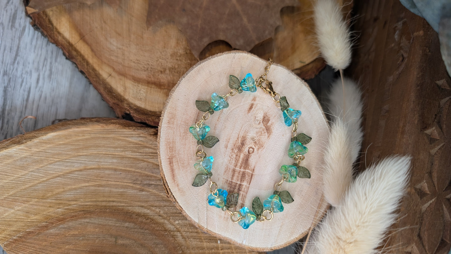 Armband "Blüten" Türkis