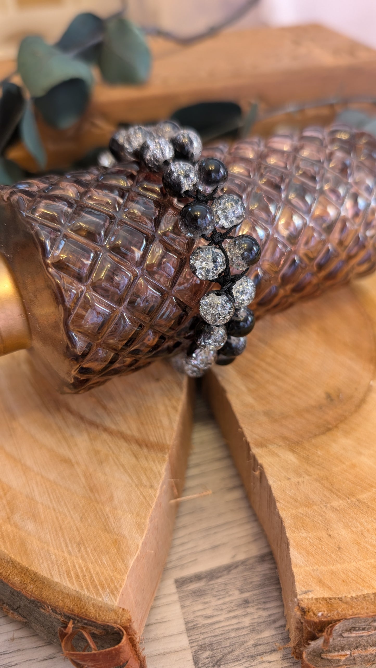 Armband "Perlen" Schwarz