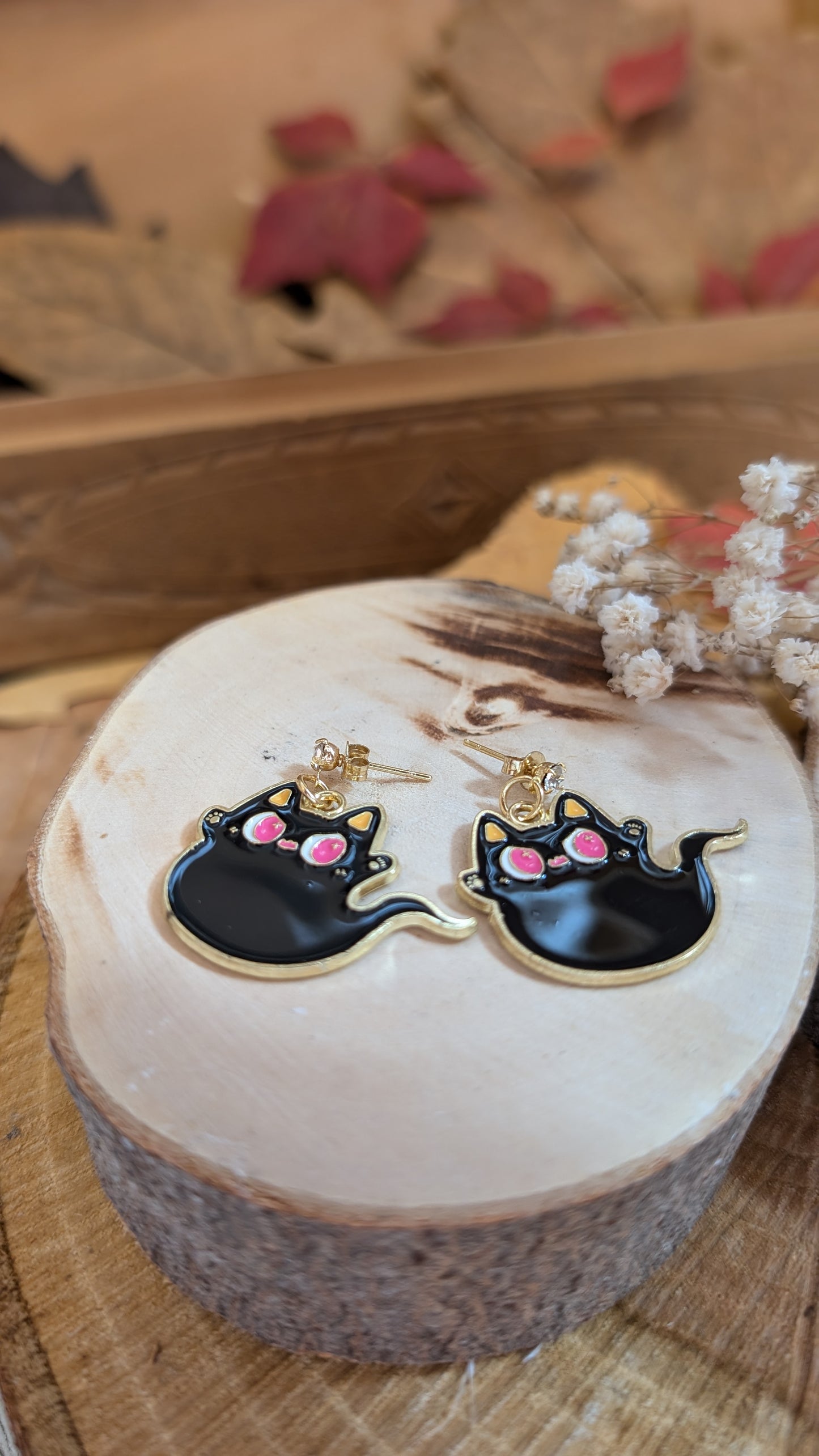 Ohrringe "Geisterkatze"