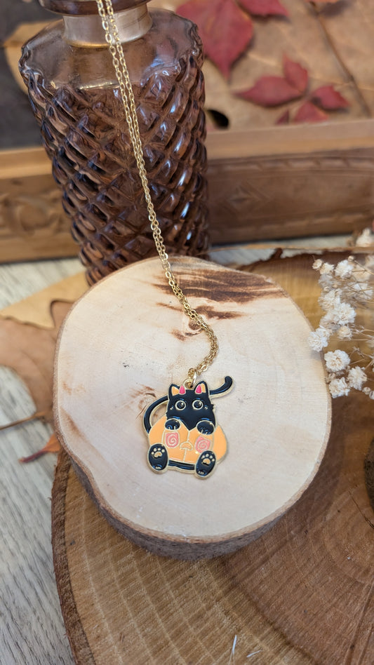 Kette "Kürbiskatze"