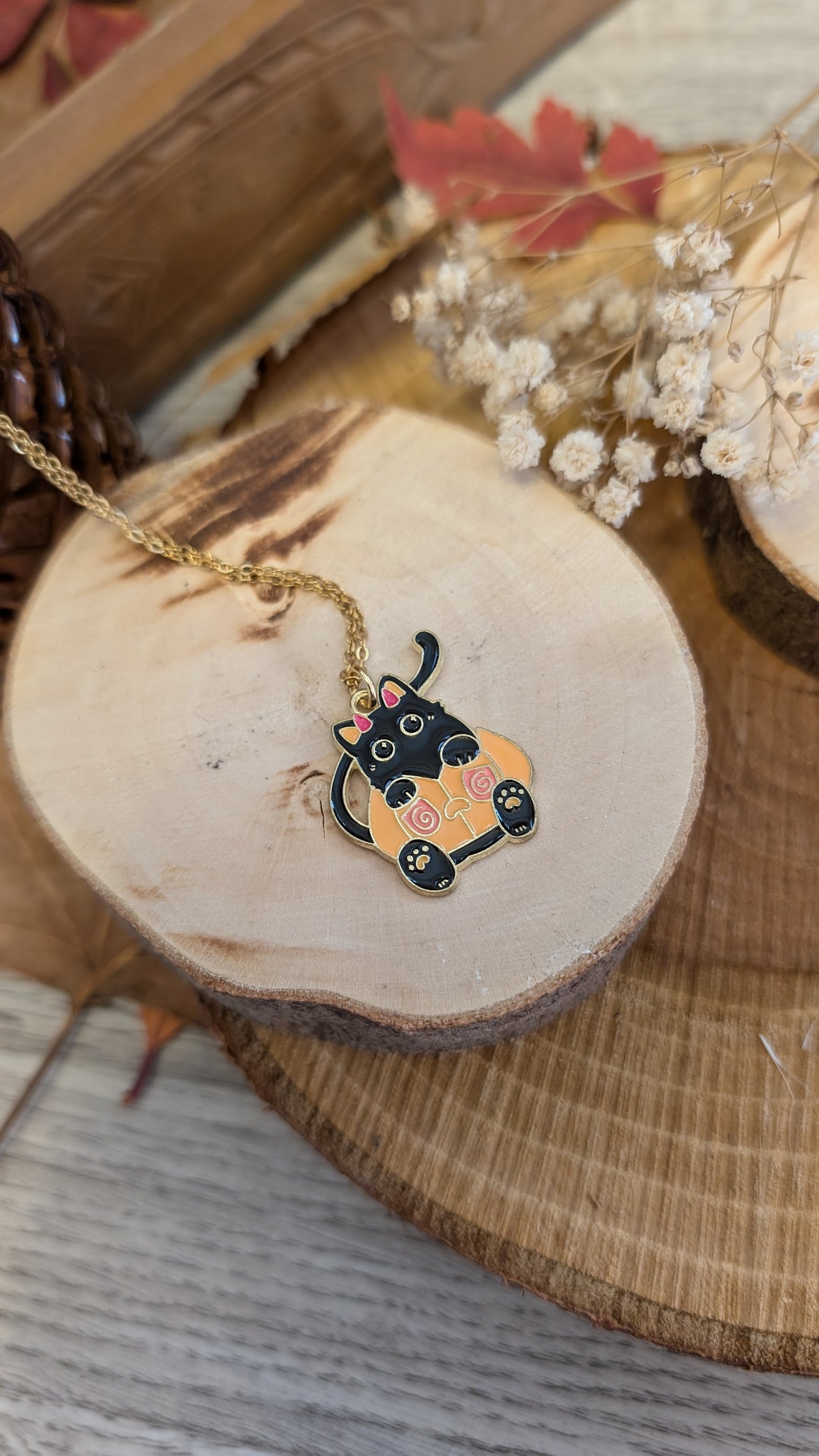 Kette "Kürbiskatze"