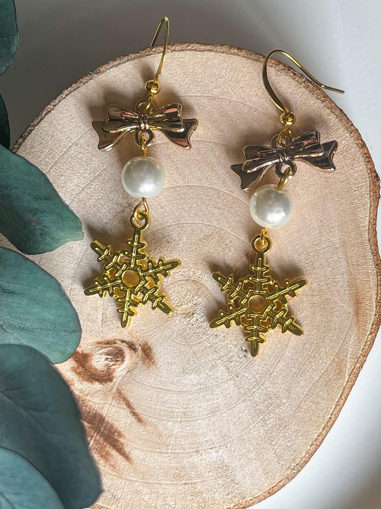 Ohrringe "Schneeflocke" • Silber I Gold
