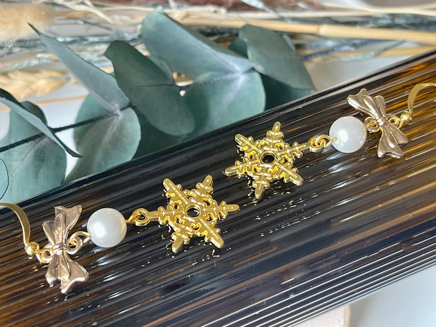 Ohrringe "Schneeflocke" • Silber I Gold