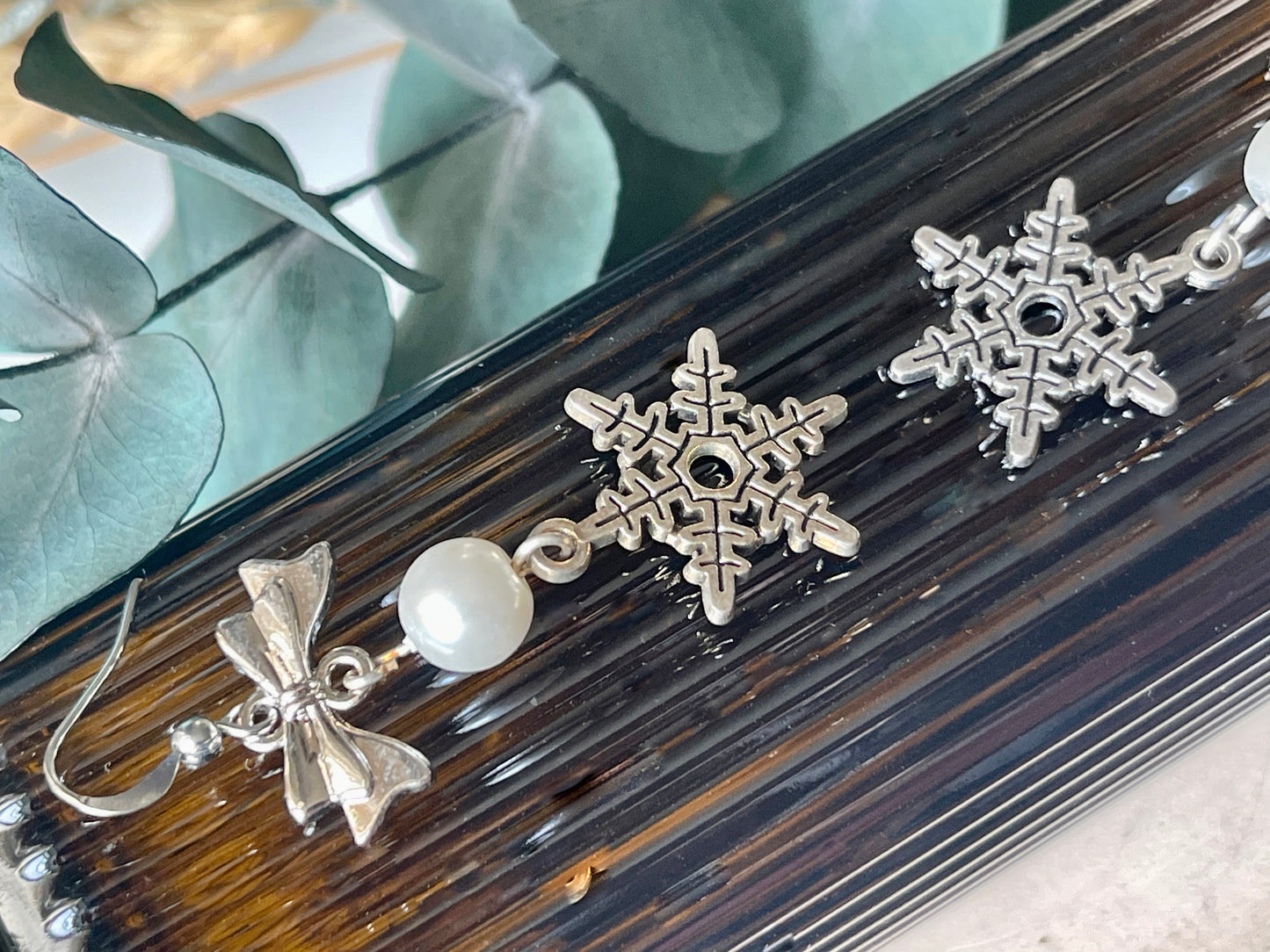 Ohrringe "Schneeflocke" • Silber I Gold