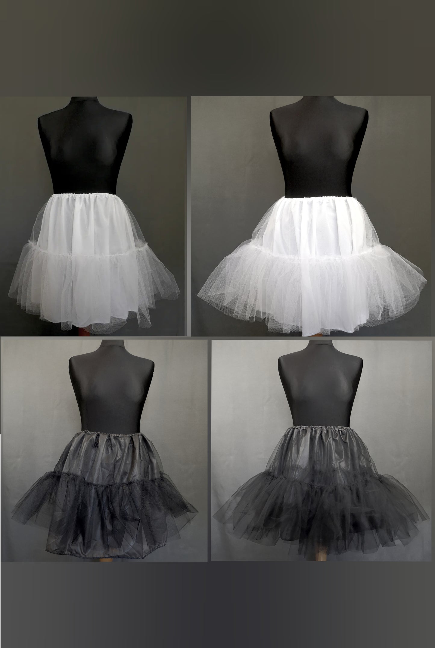 Petticoat • A-Linie I Glocke • Schwarz I Weiß