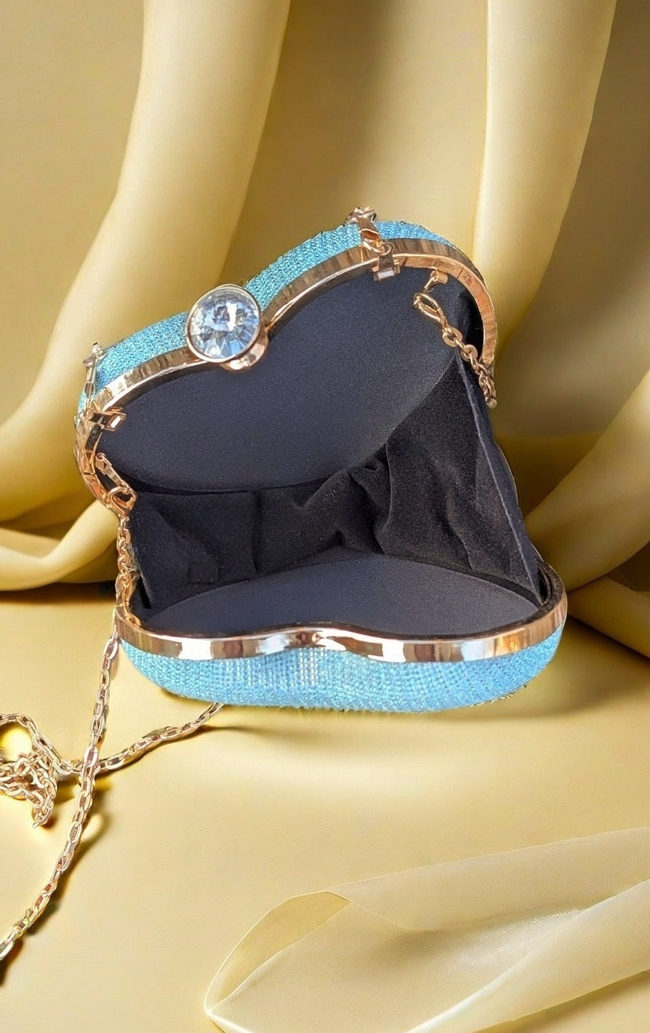 Funkelnde Herz-Tasche • Rosa • hellblau • schwarz