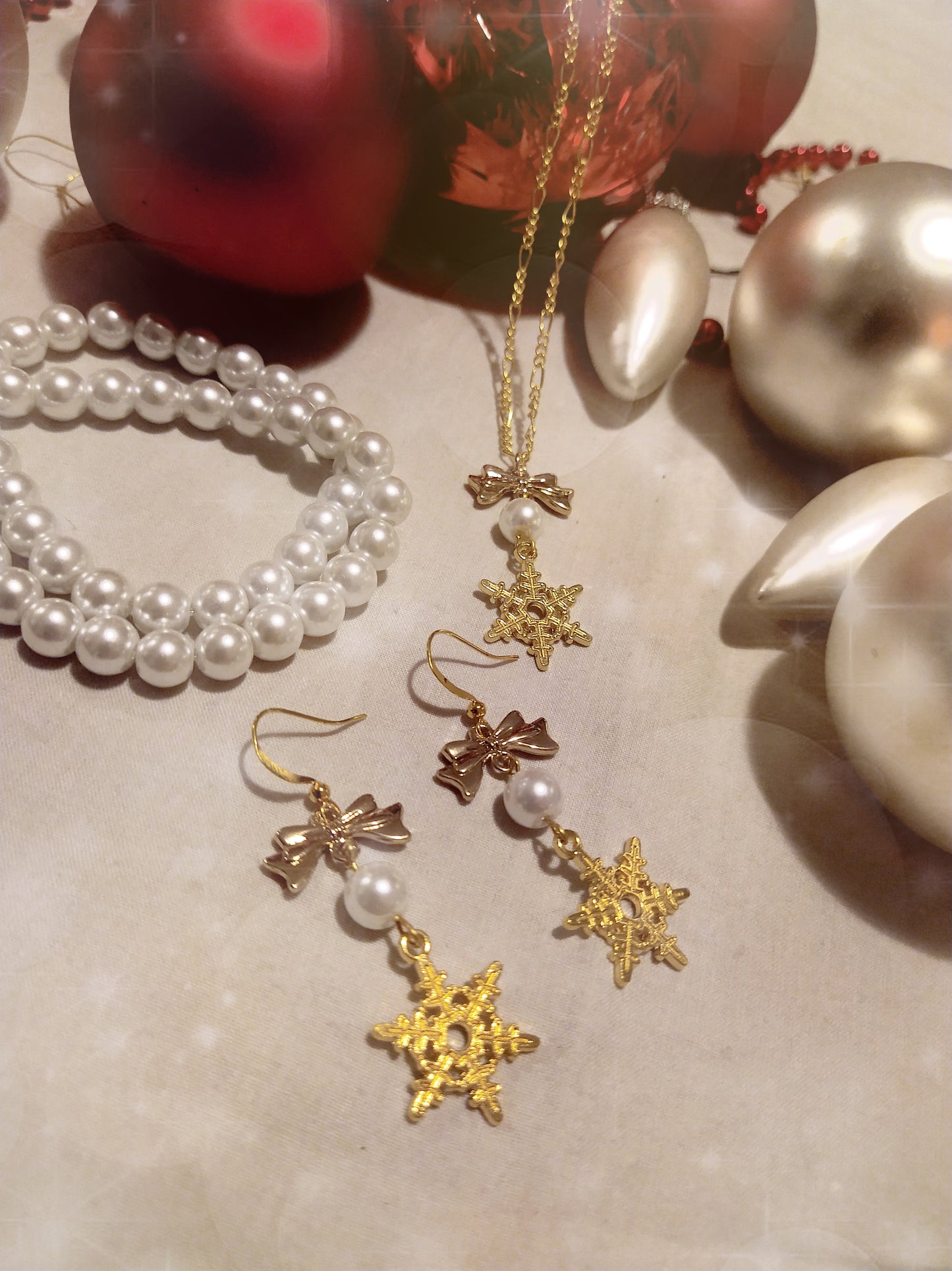 Ohrringe "Schneeflocke" • Silber I Gold