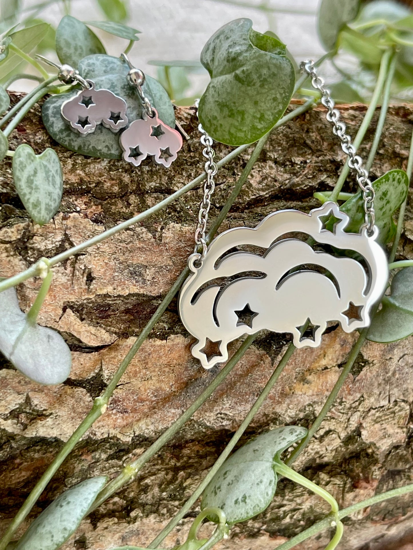 Kette "Wolkensterne" • Schwarz I Gold I Silber