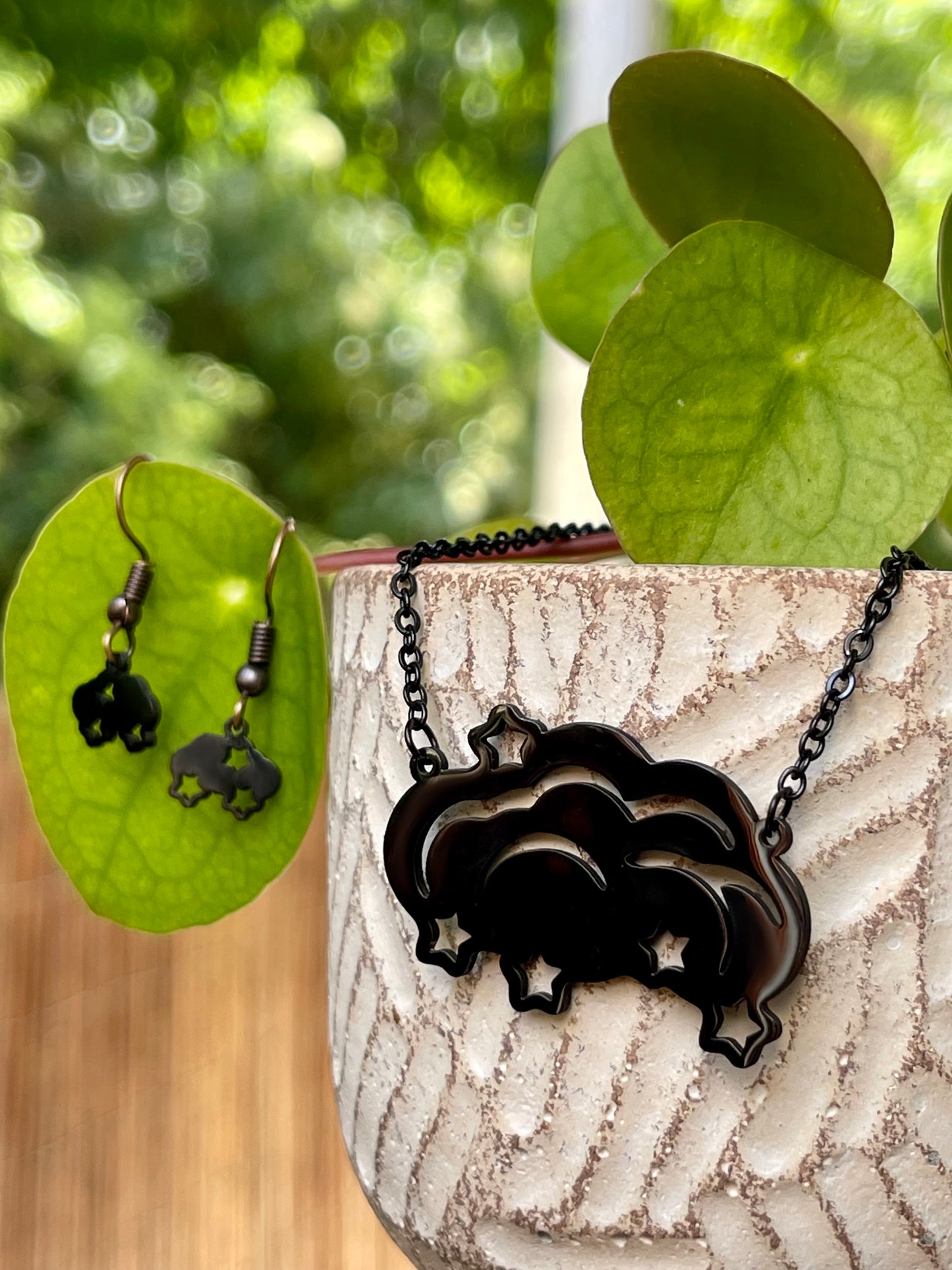 Kette "Wolkensterne" • Schwarz I Gold I Silber