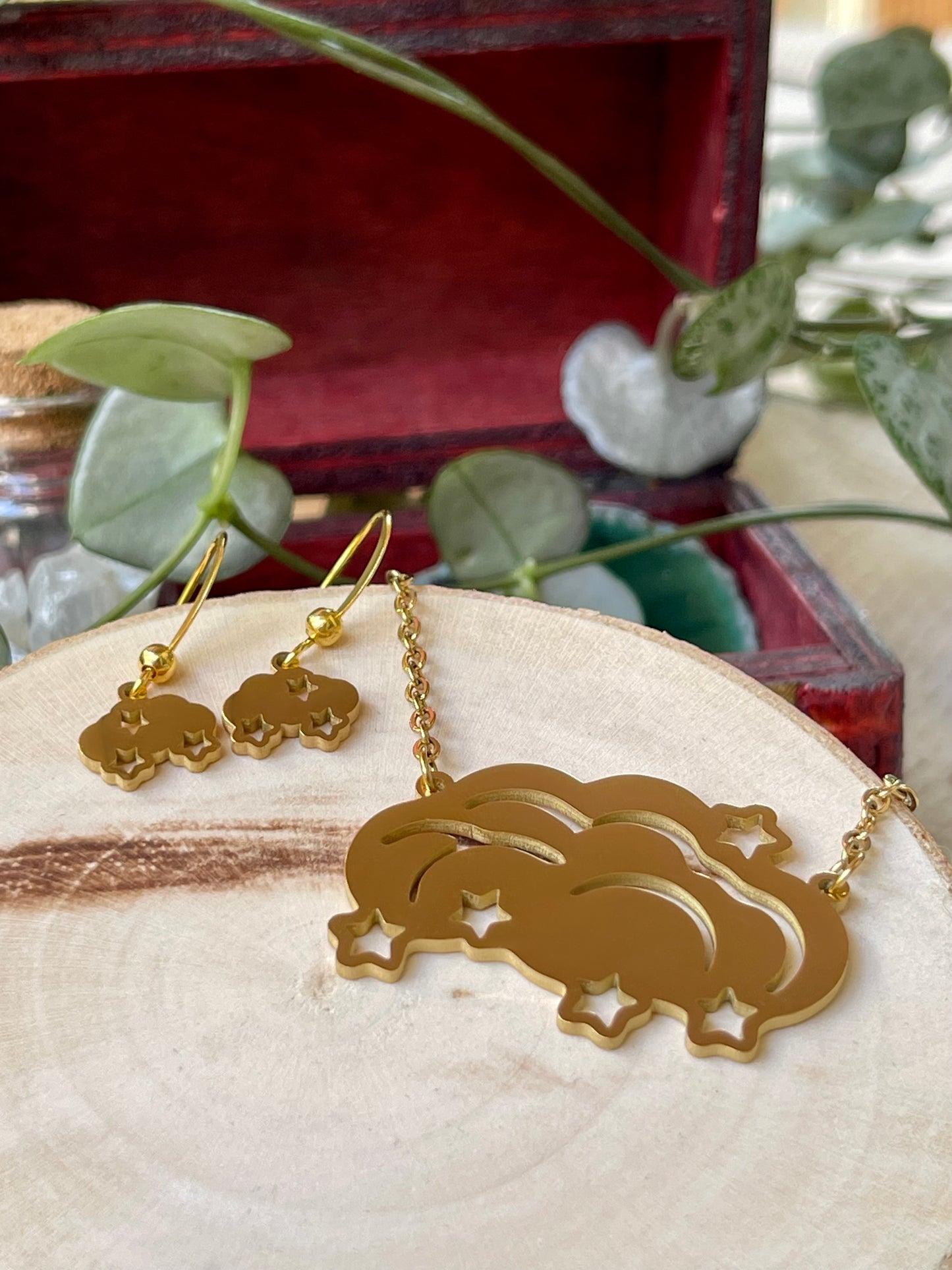 Kette "Wolkensterne" • Schwarz I Gold I Silber