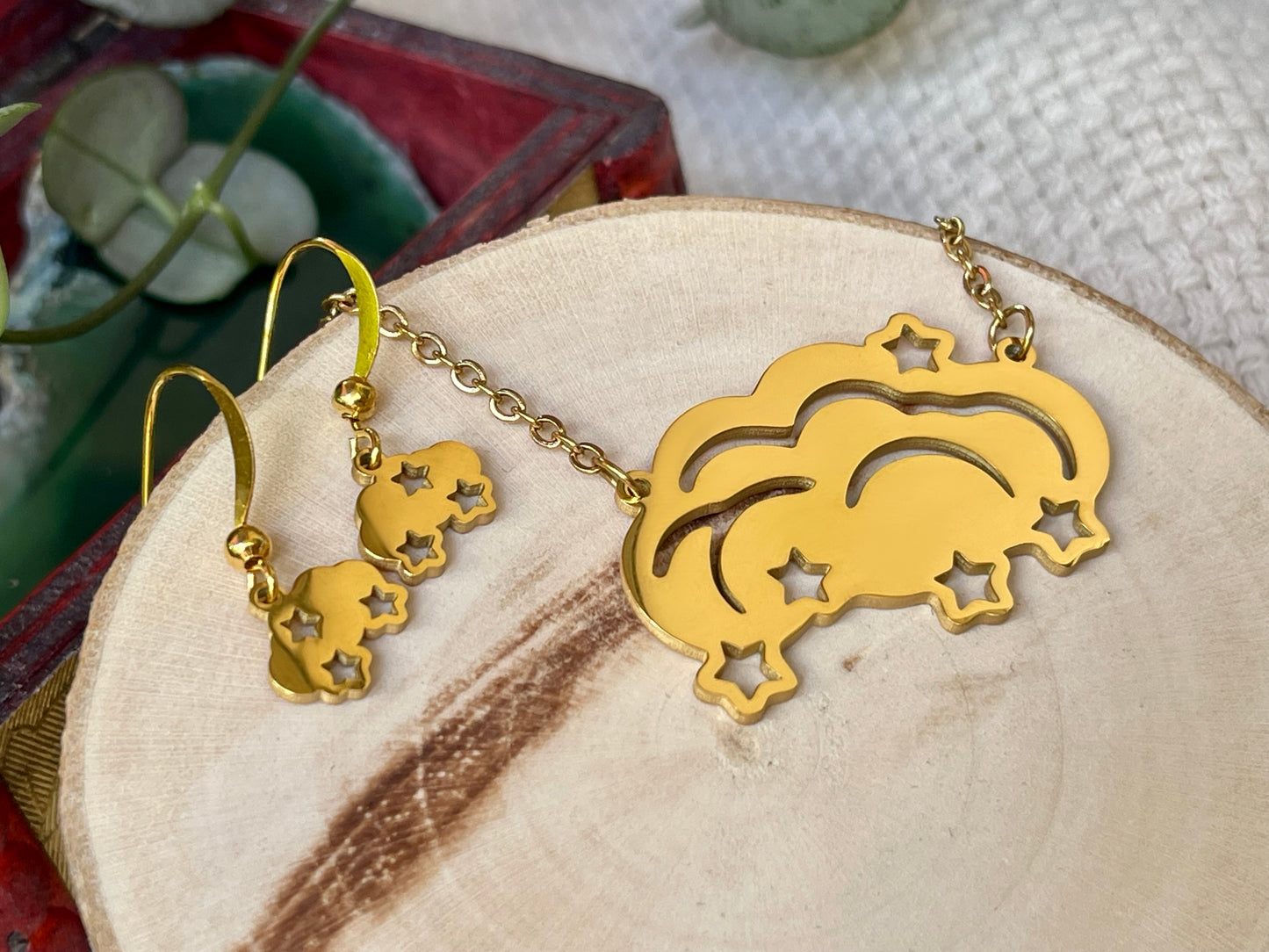 Kette "Wolkensterne" • Schwarz I Gold I Silber