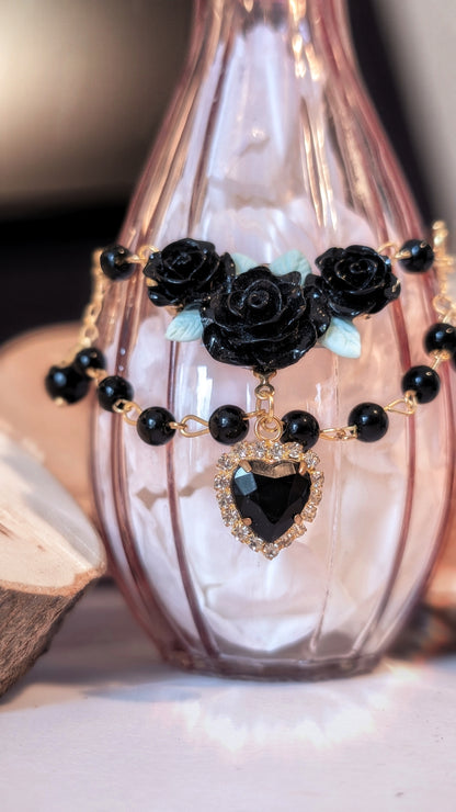 Armband "In voller Blüte" • Rot • Lila • Blau • Schwarz • Pink • Rosa • Creme • Bunt • Grün 1&2