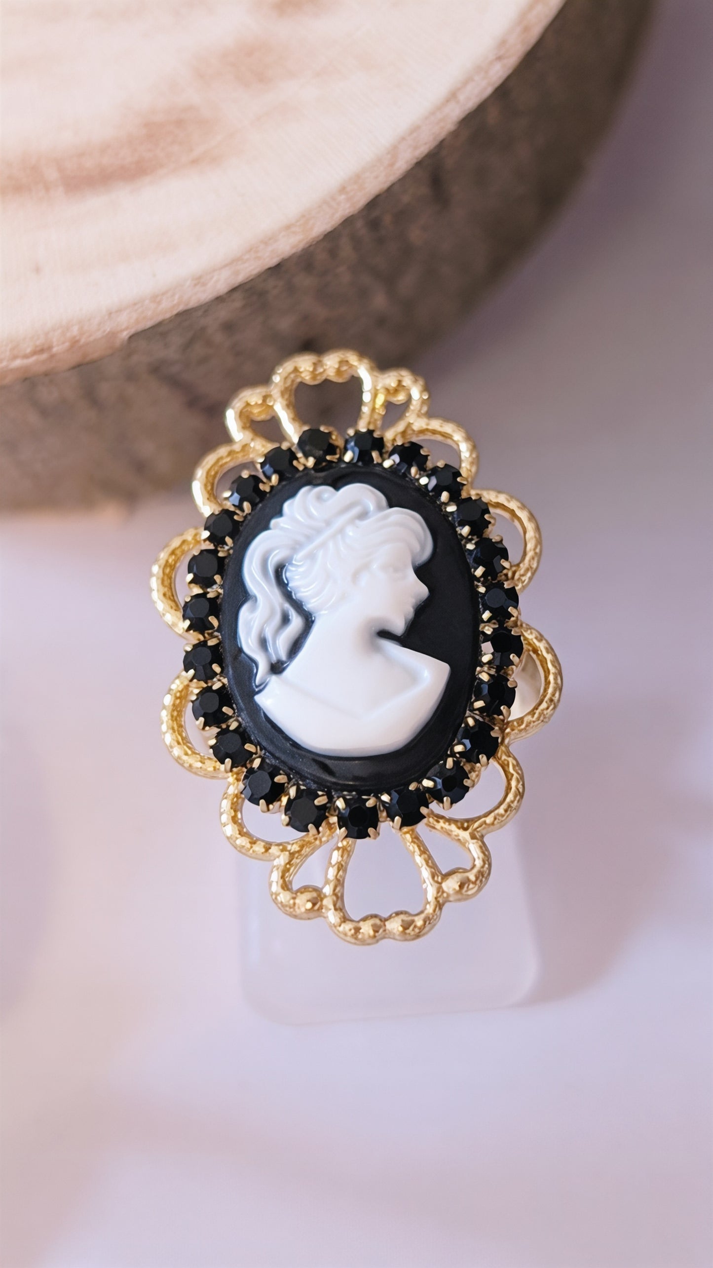 Ring "Dein Antlitz" • Größenverstellbar • Blau • Rosa • Schwarz • Karamell • Grün