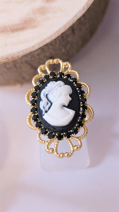 Ring "Dein Antlitz" • Größenverstellbar • Blau • Rosa • Schwarz • Karamell • Grün