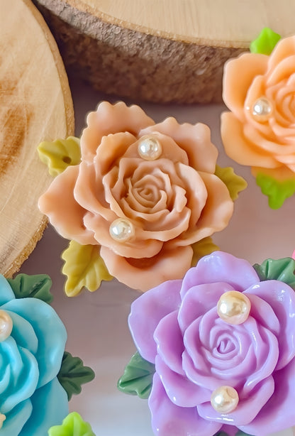 Ring "Herz der Rosen" • Größenverstellbar • Rosa • Pink • Altrosa • Creme • Caramel • Gelb • Weiß • Blau • Lila • Schwarz
