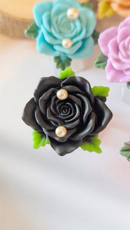 Ring "Herz der Rosen" • Größenverstellbar • Rosa • Pink • Altrosa • Creme • Caramel • Gelb • Weiß • Blau • Lila • Schwarz