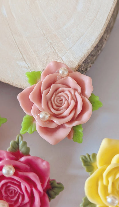 Ring "Herz der Rosen" • Größenverstellbar • Rosa • Pink • Altrosa • Creme • Caramel • Gelb • Weiß • Blau • Lila • Schwarz
