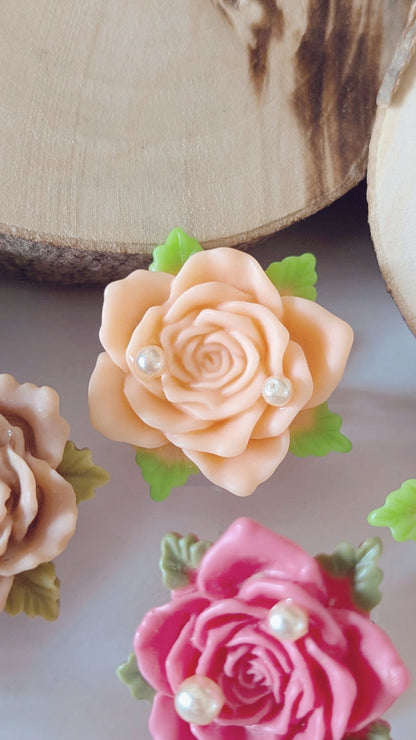 Ring "Herz der Rosen" • Größenverstellbar • Rosa • Pink • Altrosa • Creme • Caramel • Gelb • Weiß • Blau • Lila • Schwarz