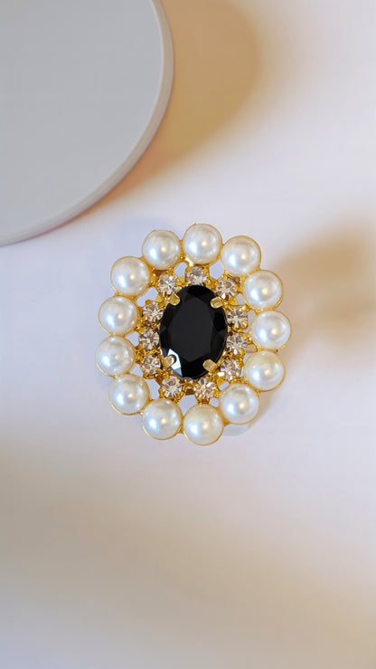 Ring "Glanz der Krone" • Größenverstellbar • Dunkelblau • Blau • Hellblau • Mint • Weiß • Rosa • Rot • Schwarz