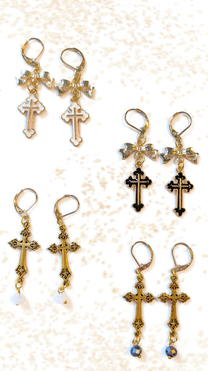 Ohrringe "Kreuz" • verschiedene Modelle