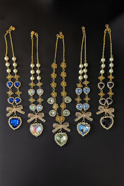 Collier "Ewiges Leuchten" • Blau • Weiß • Grün 1&2 • Hellblau • Schwarz