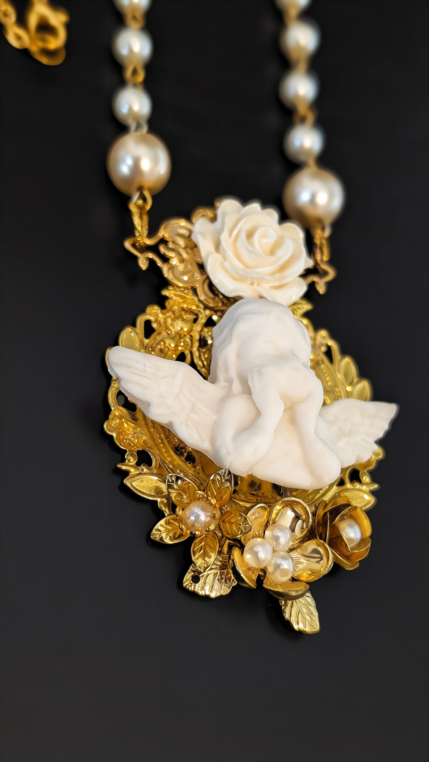 Kette "Stille der Anmut" • Goldfarben •Bronzefarben