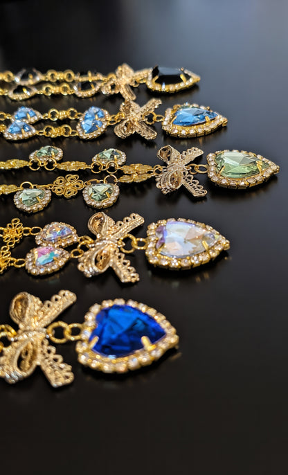 Collier "Ewiges Leuchten" • Blau • Weiß • Grün 1&2 • Hellblau • Schwarz