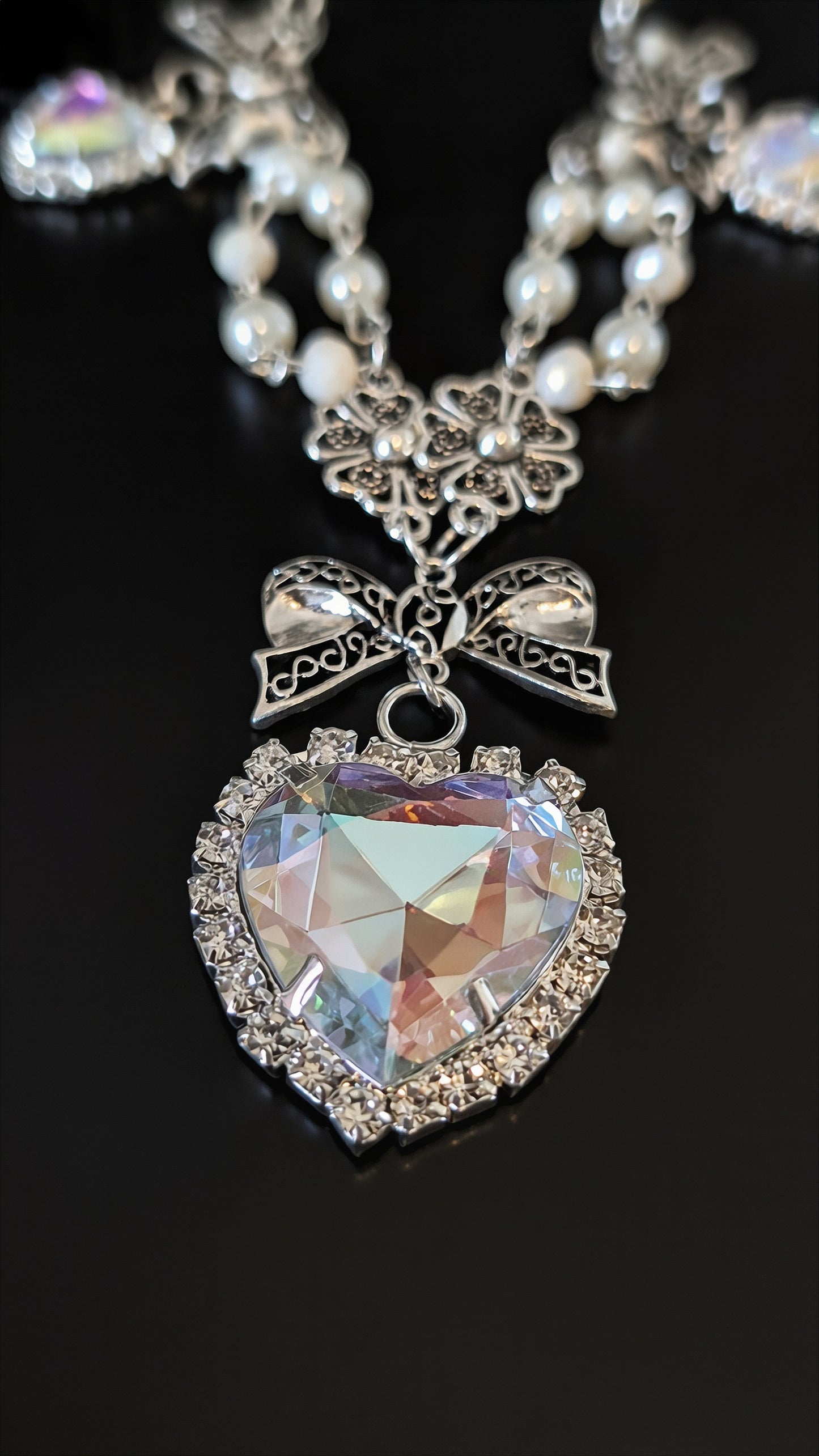 Collier "Ewiges Leuchten" • Blau • Rot • Schwarz • Weiß• Grün • Rosa • Lila