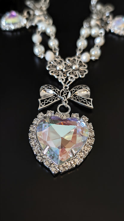 Collier "Ewiges Leuchten" • Blau • Rot • Schwarz • Weiß• Grün • Rosa • Lila