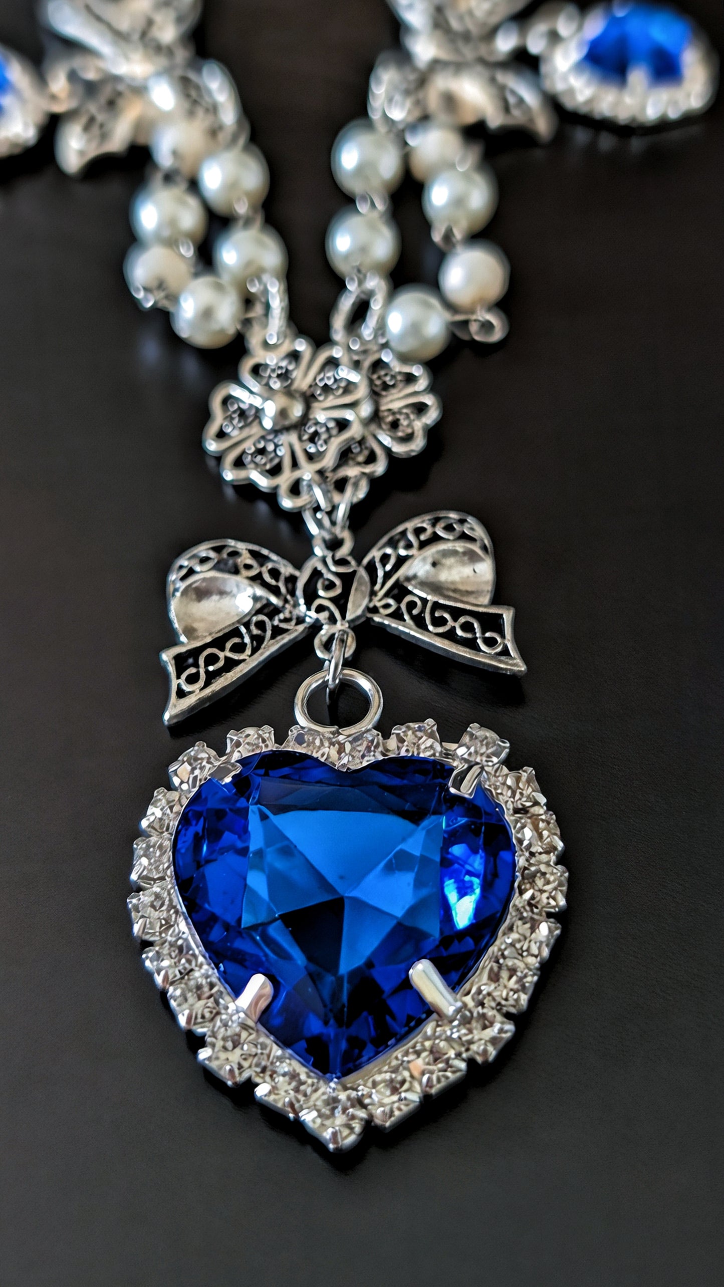Collier "Ewiges Leuchten" • Blau • Rot • Schwarz • Weiß• Grün • Rosa • Lila