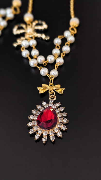 Kette "Gloria" • Schwarz • Weiß • rot • blau • grün • rosa