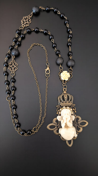 Kette "Stille der Anmut" • Goldfarben •Bronzefarben