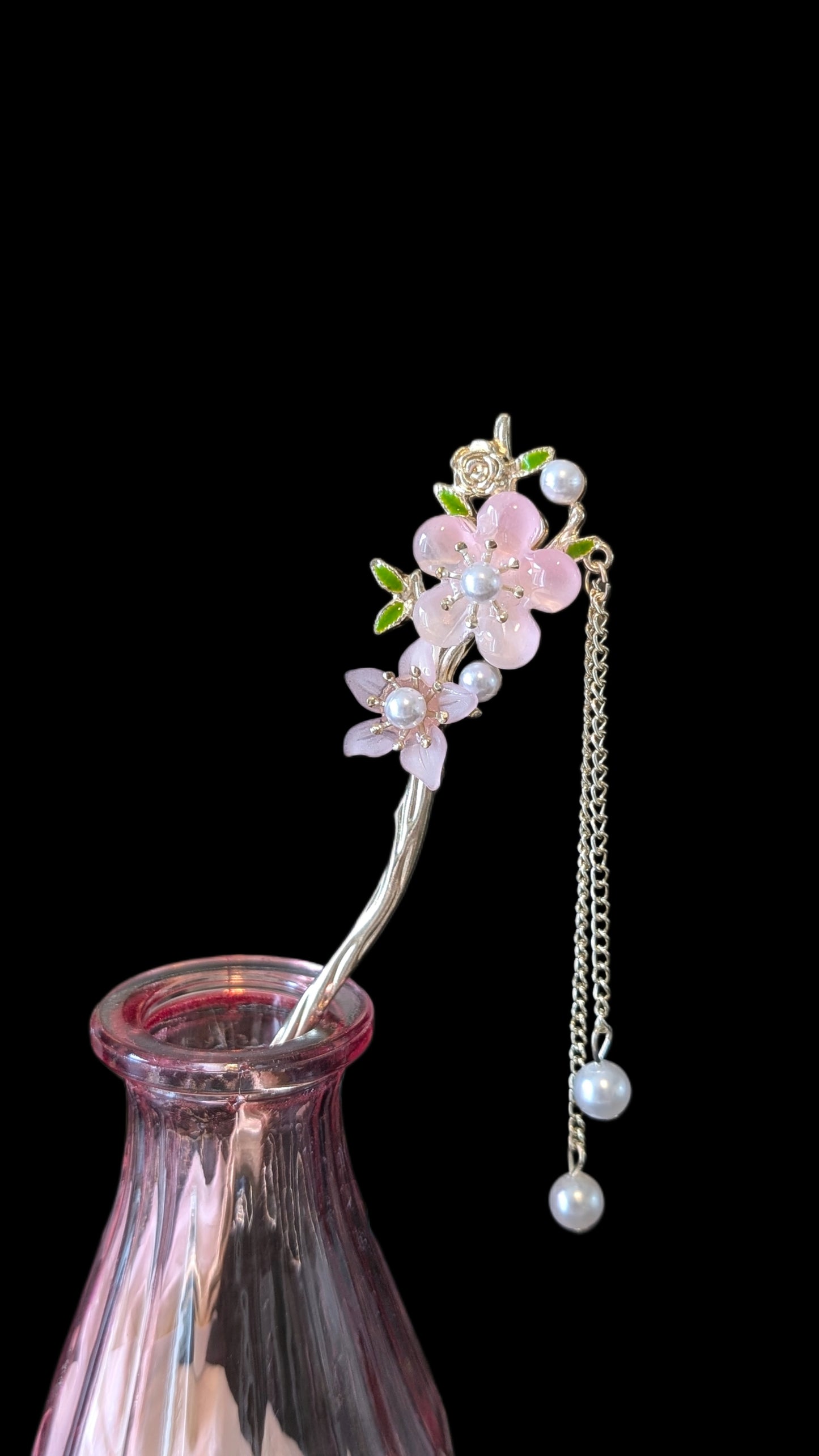 Haarpin "Blütentraum in rosa"
