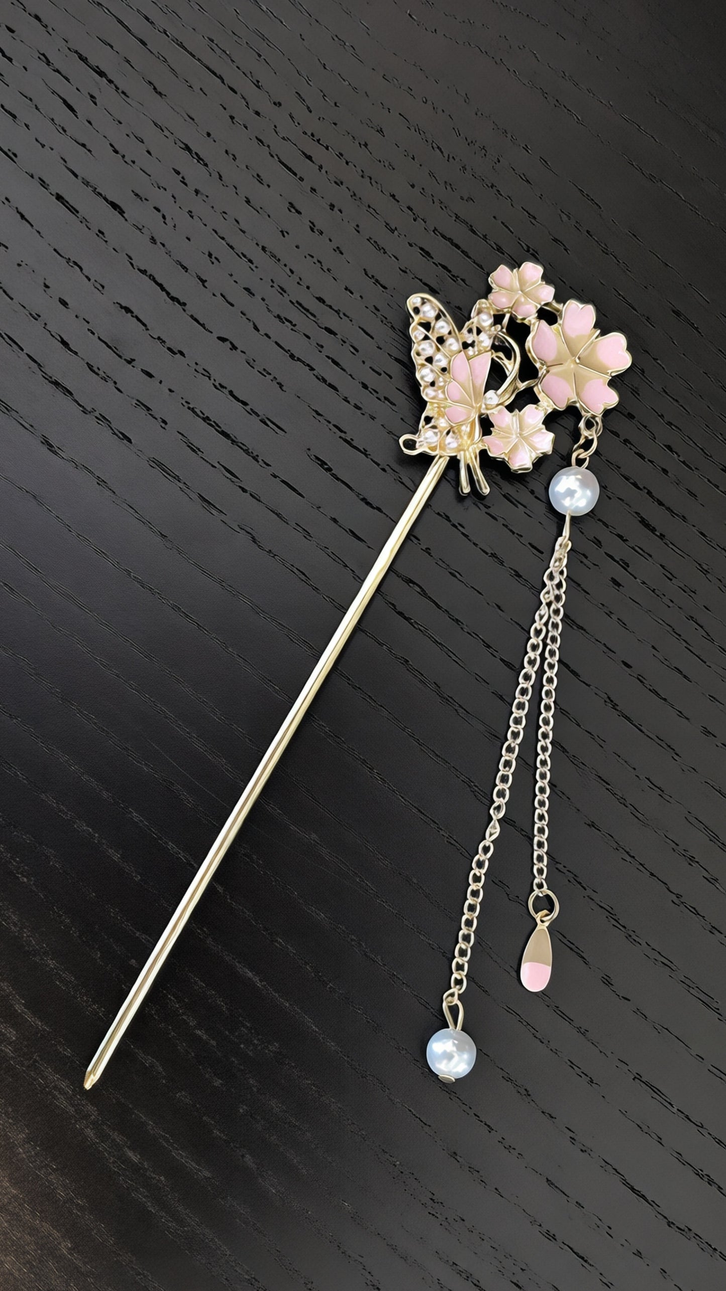 Haarpin "Sanfte Landung in rosa"