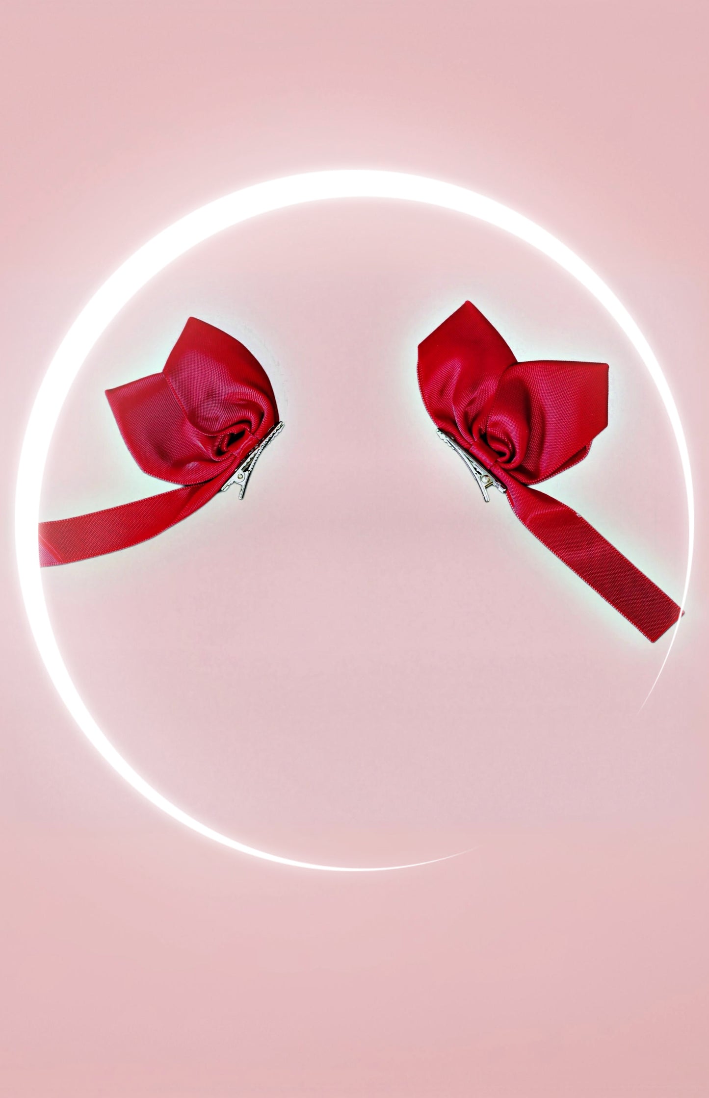Haarspange "Doppel-Schleifen" • Rosa • Hellblau • Schwarz  • Weiß• Rot