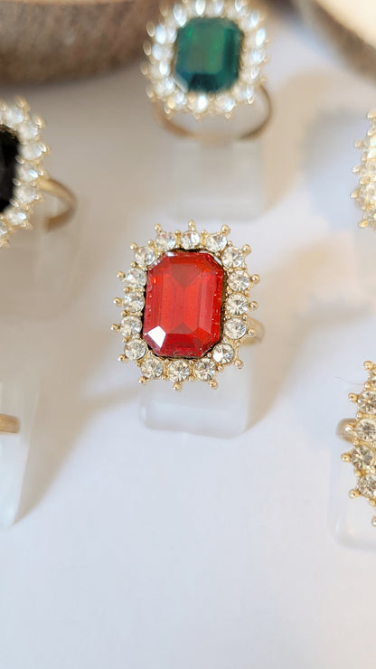 Ring "Klang der Würde" • Größenverstellbar • Grün • Blau • Weiß • Creme • Rot • Schwarz