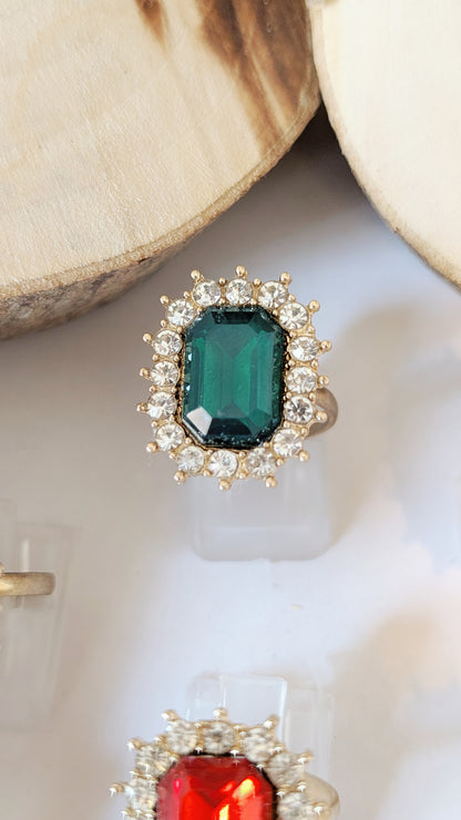 Ring "Klang der Würde" • Größenverstellbar • Grün • Blau • Weiß • Creme • Rot • Schwarz