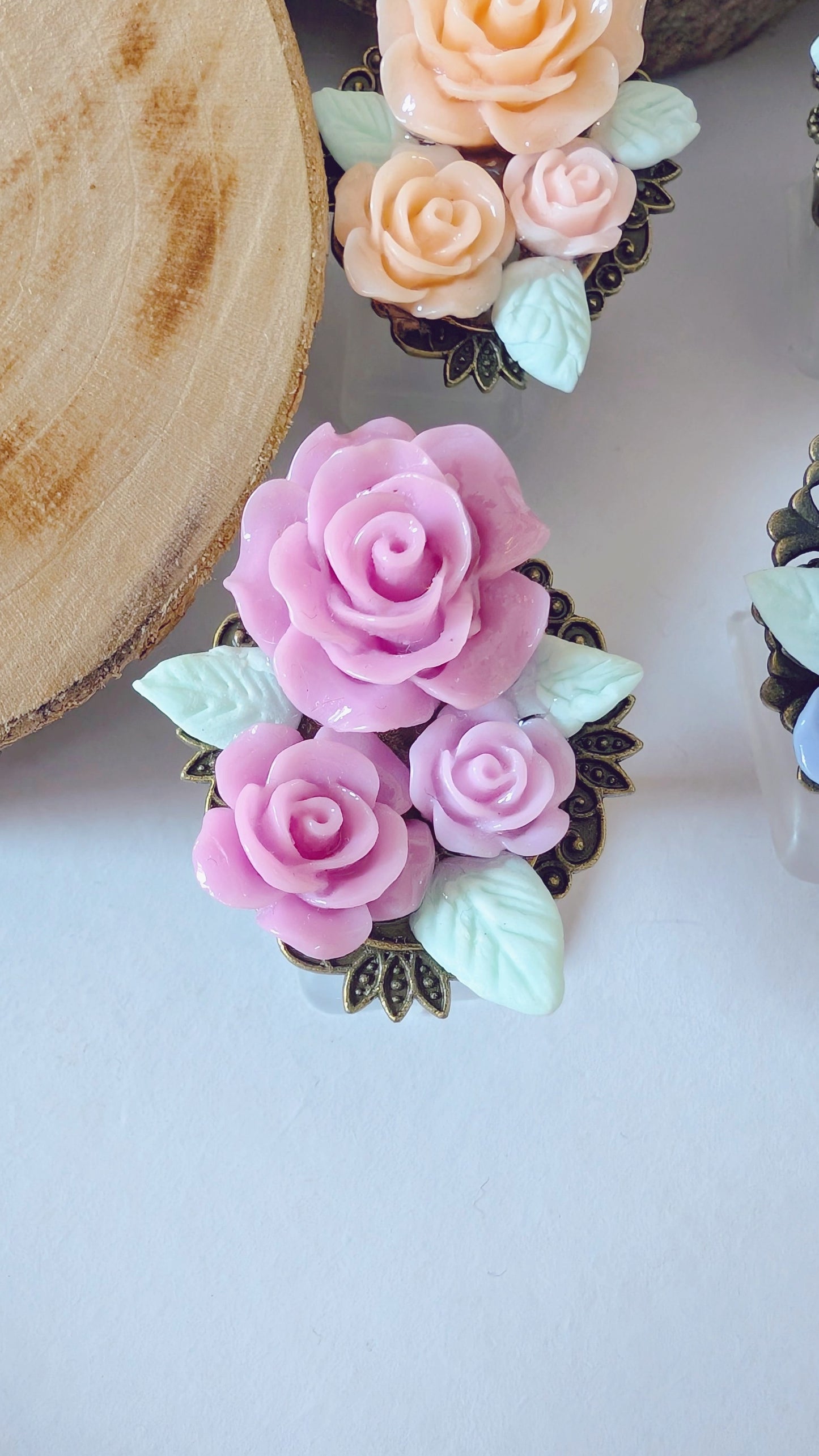 Ring "Kleines Bouquet" • Größenverstellbar • Creme • Rosa • Gelb • Lila • Blau • Pink • Rot • Grün