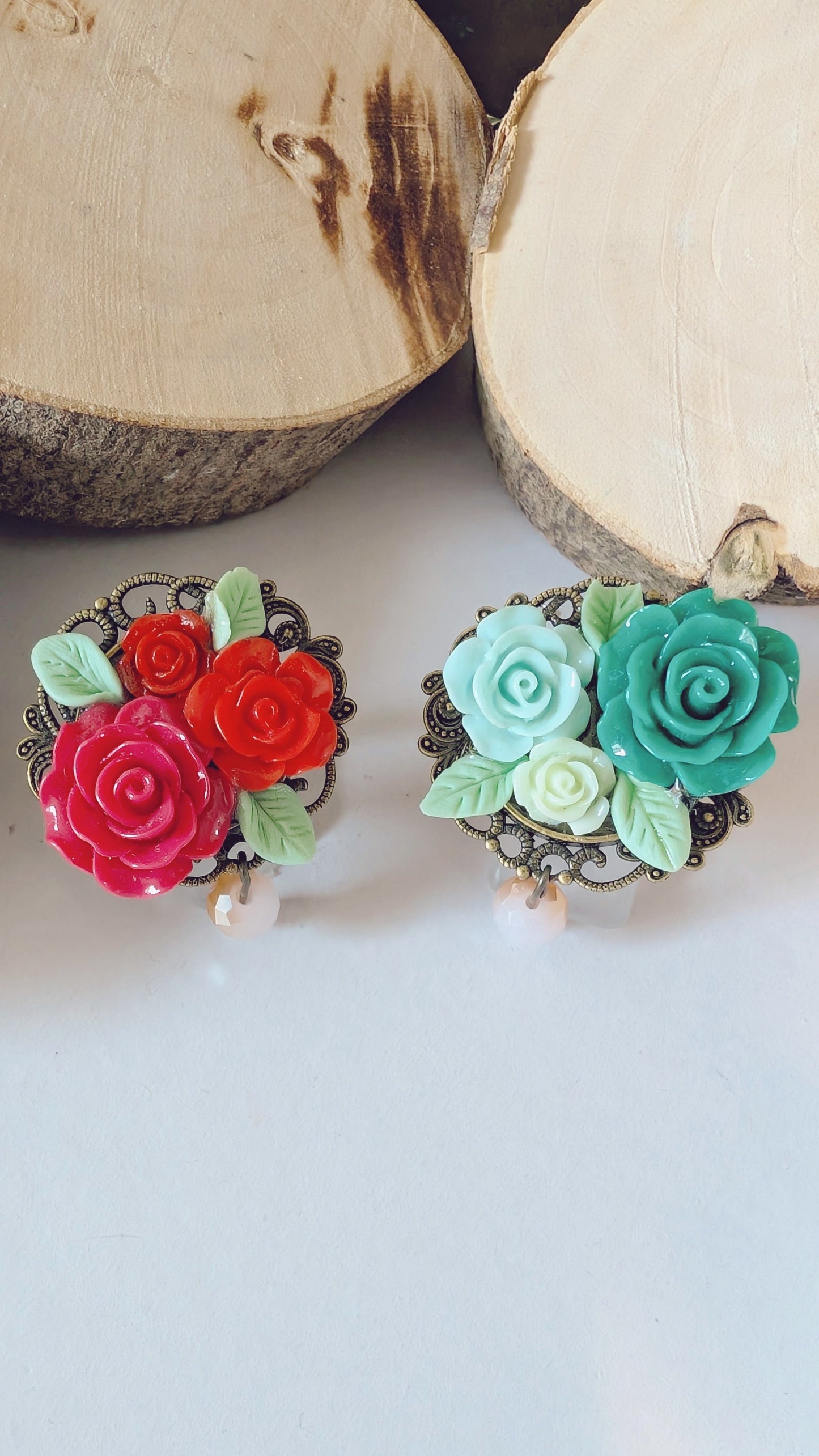 Ring "Kleines Bouquet" • Größenverstellbar • Creme • Rosa • Gelb • Lila • Blau • Pink • Rot • Grün