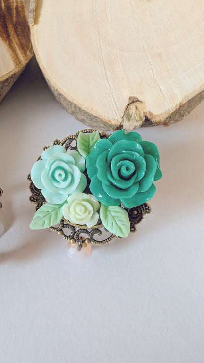 Ring "Kleines Bouquet" • Größenverstellbar • Creme • Rosa • Gelb • Lila • Blau • Pink • Rot • Grün