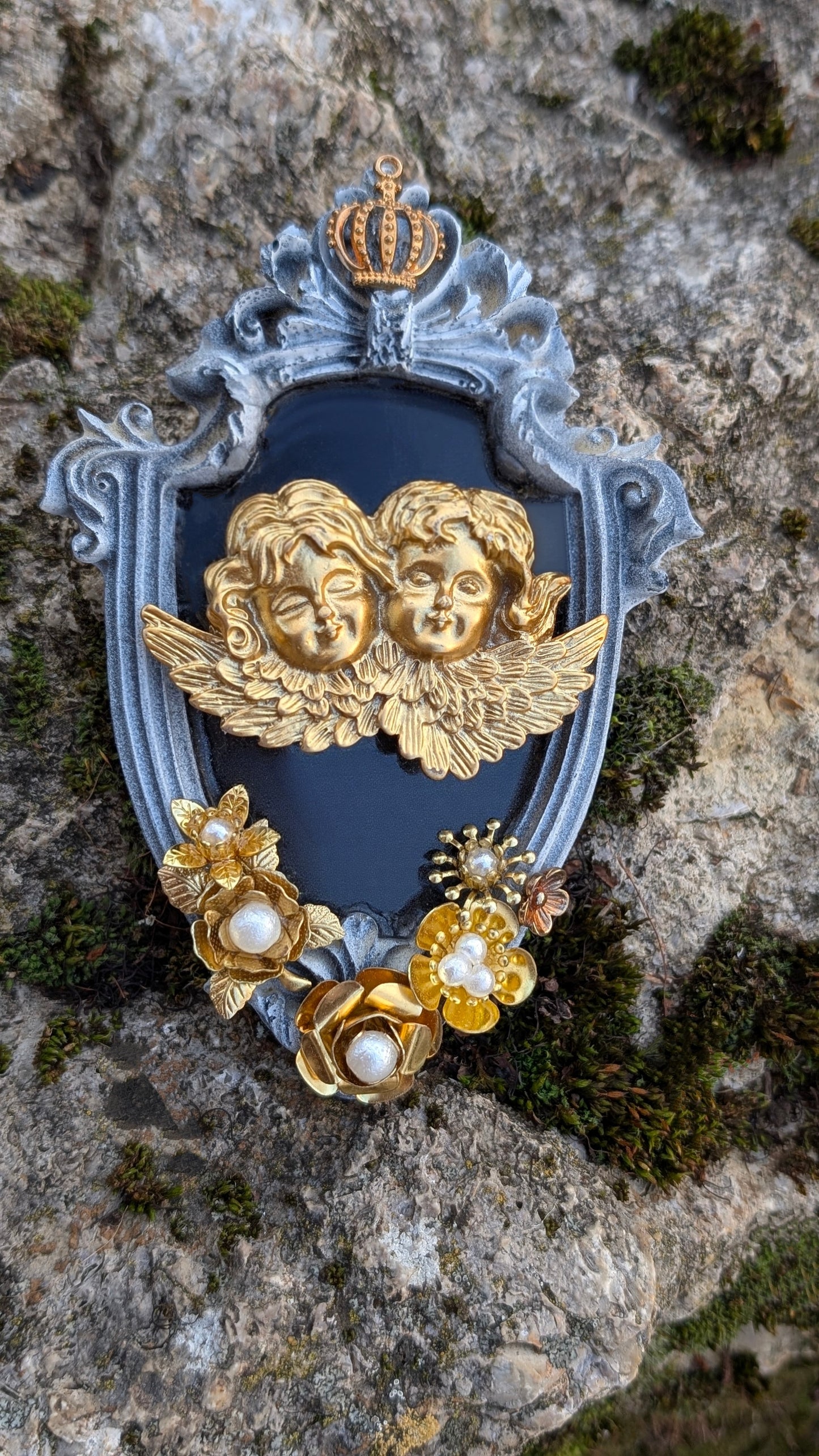 Brosche "Engelspaar"