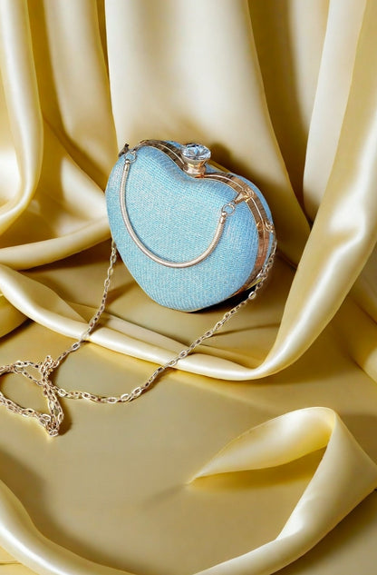 Funkelnde Herz-Tasche • Rosa • hellblau • schwarz