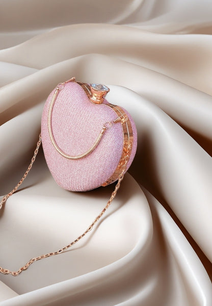 Funkelnde Herz-Tasche • Rosa • hellblau • schwarz