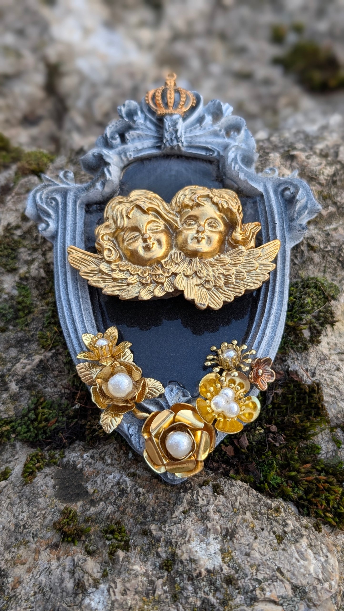 Brosche "Engelspaar"